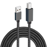 Cable USB 2.0 JESWO, Tipo A a Tipo B, 2m, Trenzado Nylon - CB-JS-A2B-2M