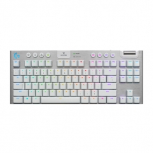 Teclado Mecanico Logitech G915 TKL Blanco, GL Tactile, Lightsync RGB, Lightspeed, Bluetooth - 920-009660