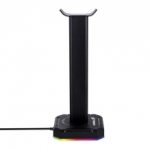 Soporte para audifonos Immortal Gaming con iluminacion RGB, conexion USB - IMGSA
