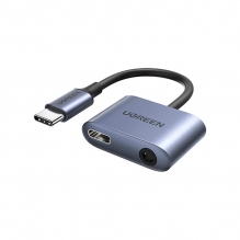 Adaptador USB-C a Jack 3.5mm con Carga Rapida 60W UGREEN - 60164