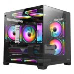 Gabinete Xzeal CXi2, Micro-ATX, Cristal Templado, 3x Ventiladores ARGB, Negro - XZGAMC2B