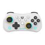Control Inalambrico Balam Rush Kontrol Pocket G555, Bluetooth 5.0 / USB-C, Multiplataforma, Compatible Nintendo Switch, RGB, Blanco - BR-942560