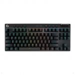 Teclado Mecanico Logitech PRO X TKL Negro, GX Brown, Lightsync RGB, Lightspeed, Bluetooth - 920-012127