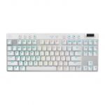 Teclado Mecanico Logitech PRO X TKL Blanco, GX Brown, Lightsync RGB, Lightspeed, Bluetooth - 920-012143
