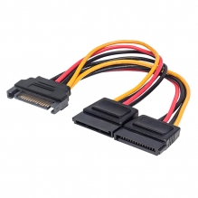 Cable Y de alimentacion SATA Manhattan, Macho SATA a Dos Hembras SATA - 354554