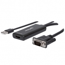 Adaptador VGA y USB a HDMI Manhattan - 152426