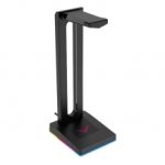 Base para audifonos Naceb T11 Eleven, RGB, 2 Puertos USB, 1 Puerto 3.5mm - NA-0952