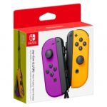 Controles Joy-Con Izquierdo y Derecho para Nintendo Switch, color Morado/Naranja Neon - Standard Edition - HACAJAQAA