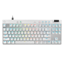 Teclado Mecanico Gamer Logitech PRO X TKL RAPID, Alambrico, Ingles, Blanco - 920-013132